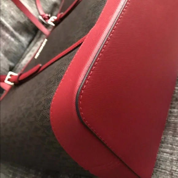 Michael Kors red/brown tote.